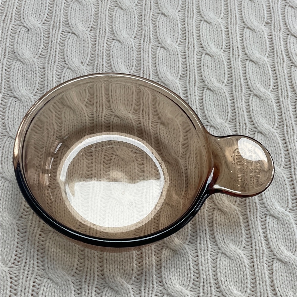 VTG Corning Visions Amber Glass "Grab-It" Bowl V-150-B ~ 15 US fluid ounces